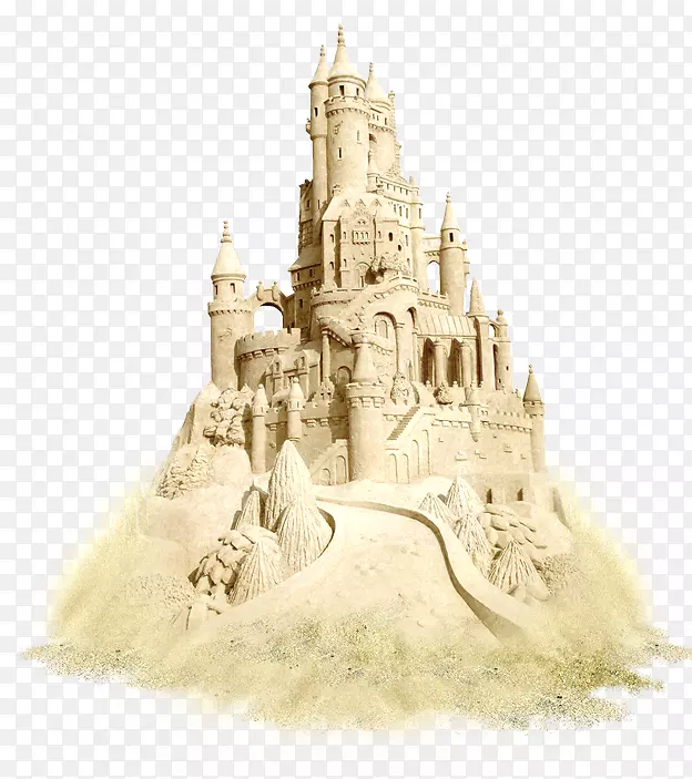 沙艺术与玩城堡剪贴画-沙