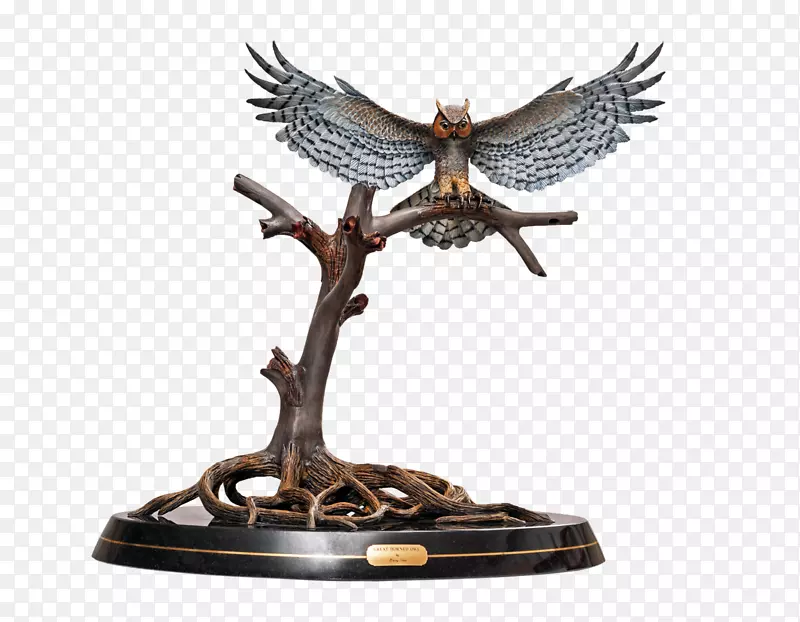 青铜雕塑猫头鹰雕像-大角猫头鹰