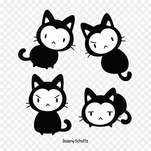 猫须狗猫画小猫