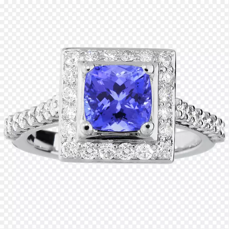 蓝宝石结婚戒指