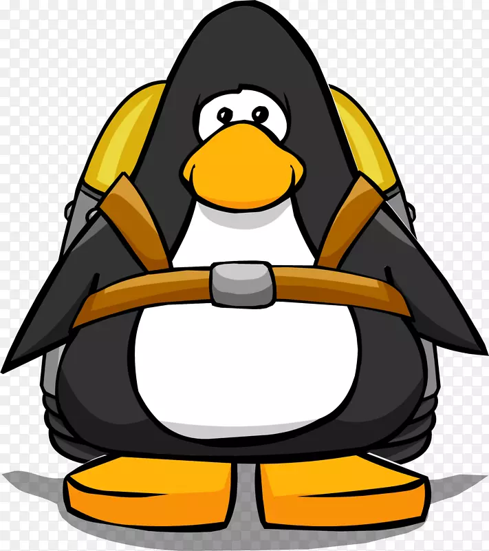 企鹅俱乐部喷气背包夹艺术-企鹅