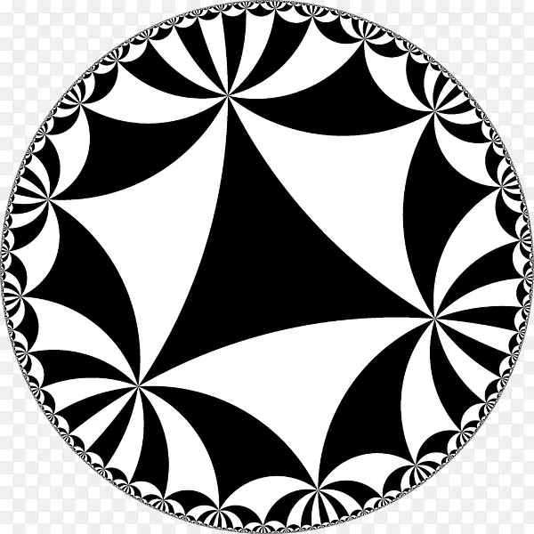 双曲几何镶嵌Poincaré盘模型双曲空间平面