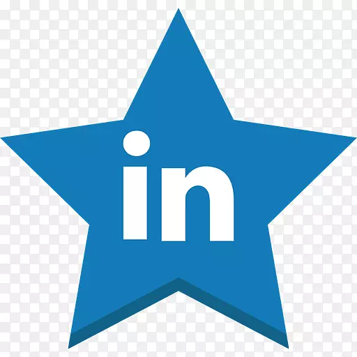 LinkedIn明星电脑图标社交媒体光栅图形