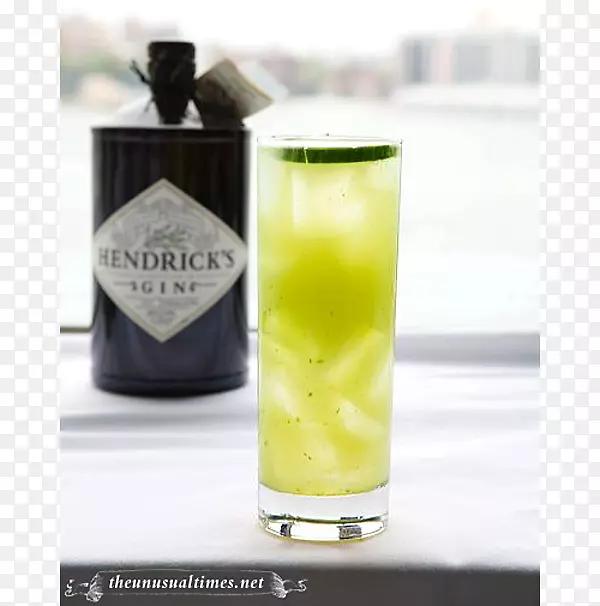 哈维·瓦尔班格柠檬水鸡尾酒亨德里克的杜松子酒-黄瓜柠檬水
