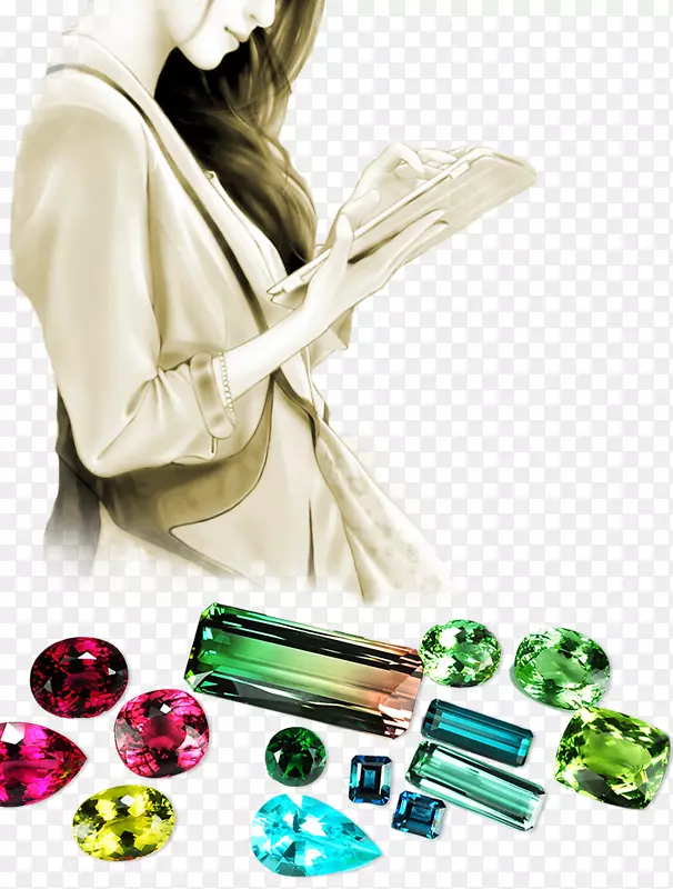 电气石宝石颜色珠宝绿色宝石