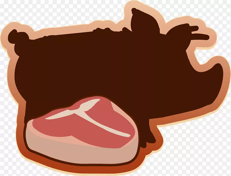 拉猪肉烧烤猪夹艺术-烧烤
