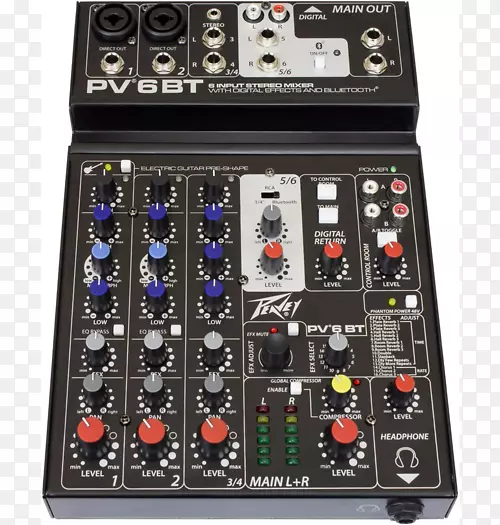 麦克风peavey pv 6 bt音频混频器peavey电子-混合控制台