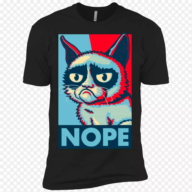 T-恤，脾气暴躁的猫袖子-t恤