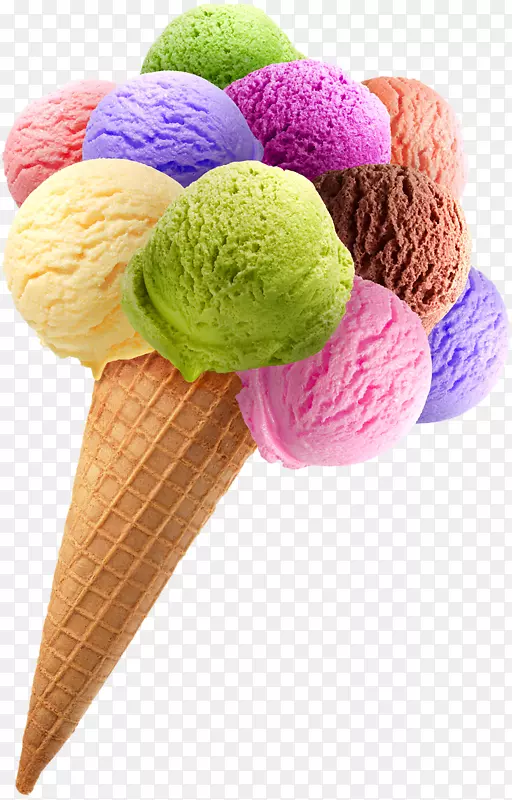 冰淇淋锥，圣代冷冻酸奶-冰淇淋