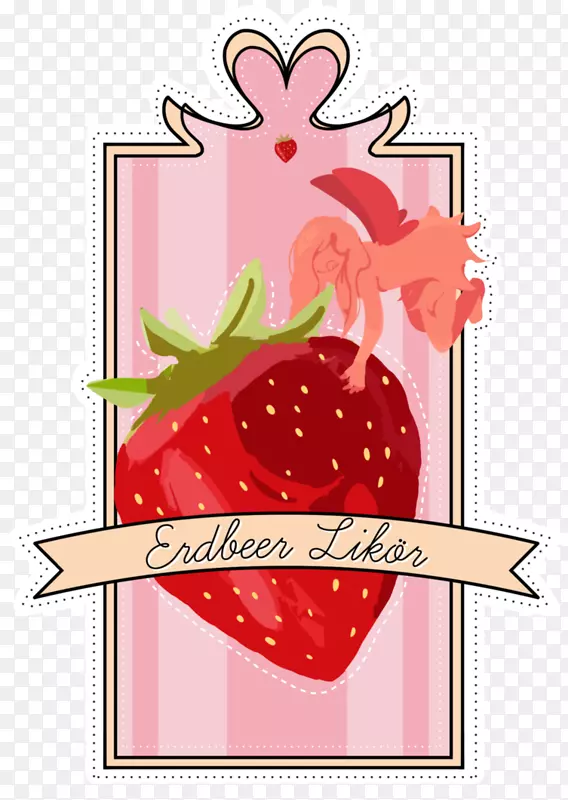 草莓卡通长方形字体-草莓