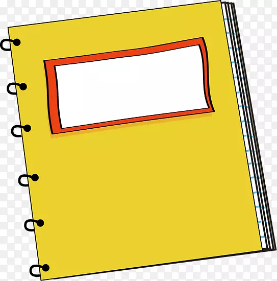 笔记本学校供应剪贴画-螺旋笔记本