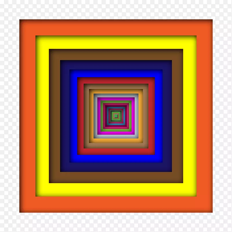 几何方形周边计算机图标.彩色方格