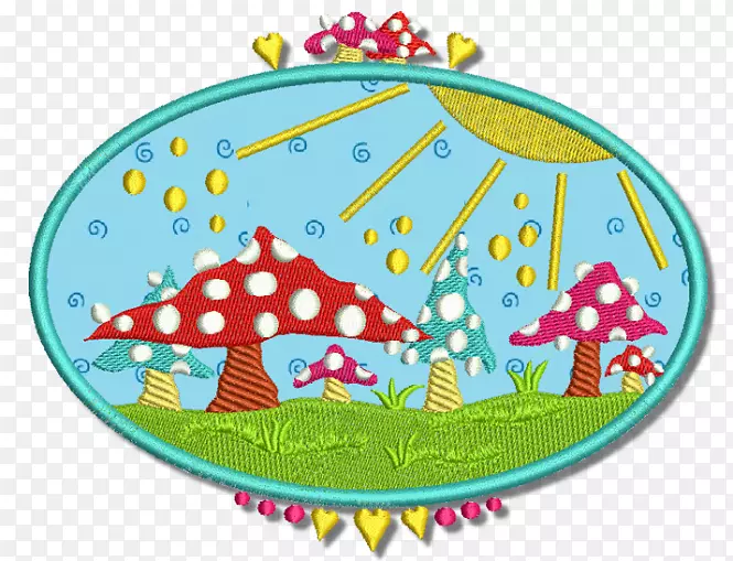 玩具有机体剪贴画-童话蘑菇
