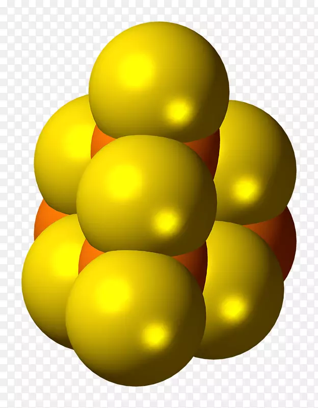 硫化磷分子模型-分子图解