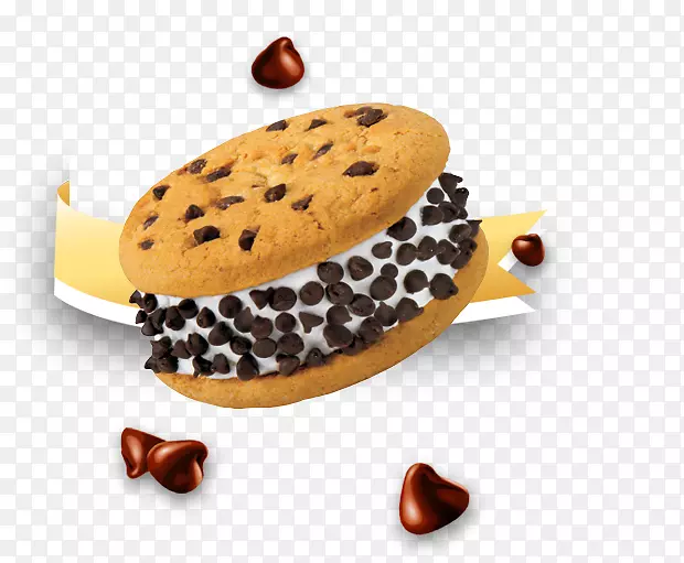 巧克力曲奇巧克力冰淇淋好幽默冰淇淋三明治-冰淇淋