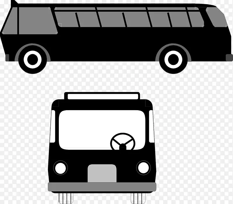 校车过境巴士剪辑艺术-巴士