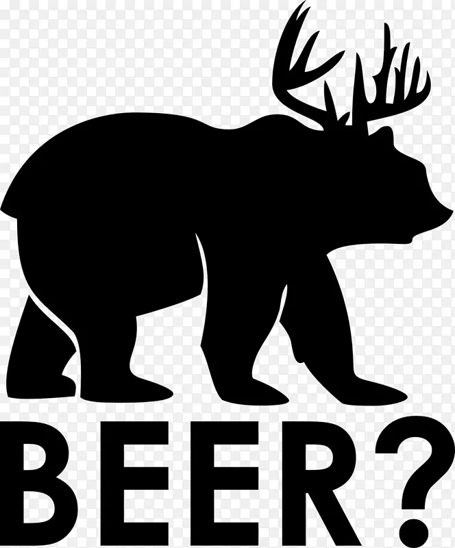 啤酒鹿驼鹿鹿角夹艺术-啤酒