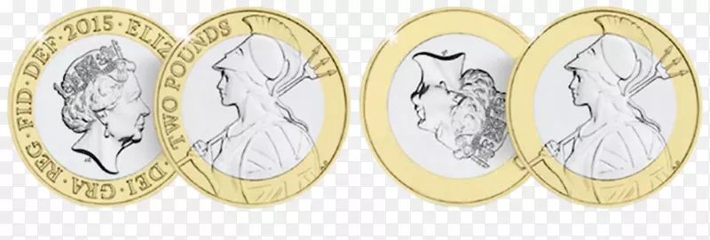 两磅硬币不列颠尼亚一磅薄荷硬币