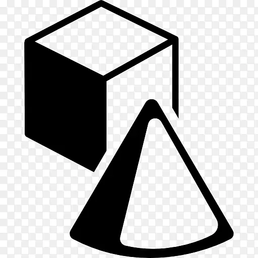 立方体方型盒计算机图标.立方体