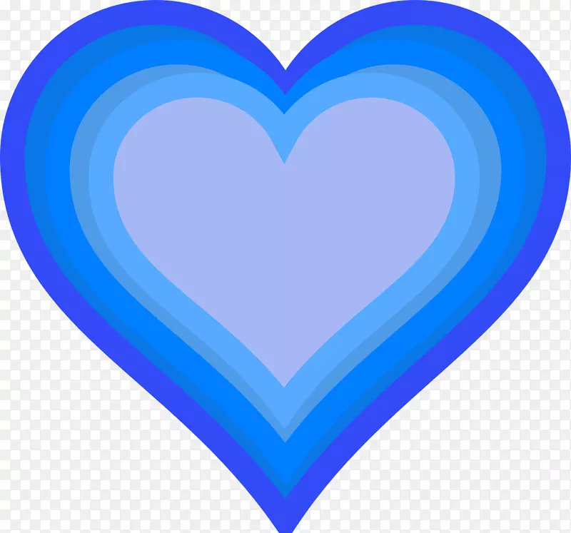 浅蓝色心脏剪贴画-如此美丽的爱情