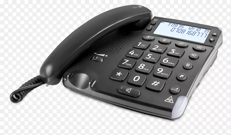 家庭及商务电话，电话多罗麦格纳4000电缆电话-黑色移动电话