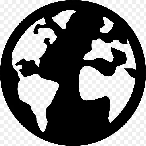 电脑图标地球标志-地球