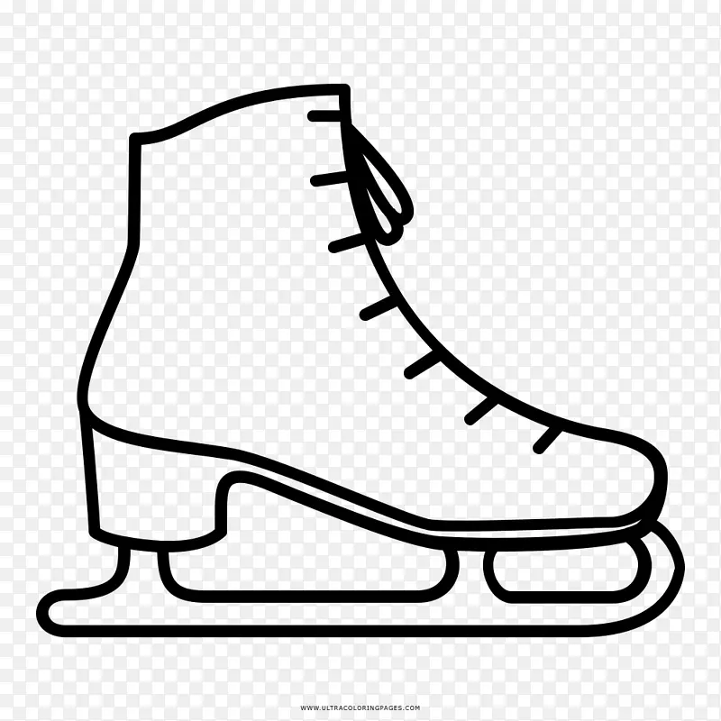 冰上溜冰，帕廷是艺术剪贴画-冰上溜冰鞋