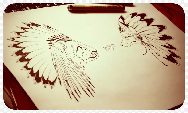 绘画艺术-狐狸纹身