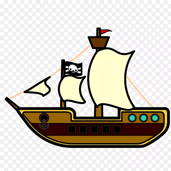 海盗船，船艇，剪贴画.海盗船