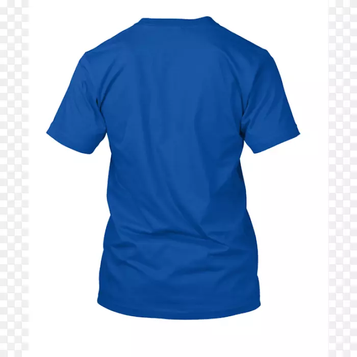 t恤，蓝色，雄伟的运动型领口，盔甲下的运动领口.普通t恤