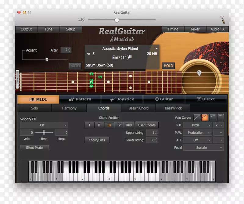数码钢琴电吉他虚拟录音室技术声音合成器-吉他