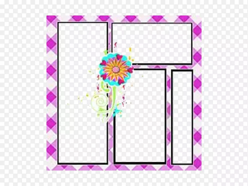 相框花卉设计粉红m图案设计