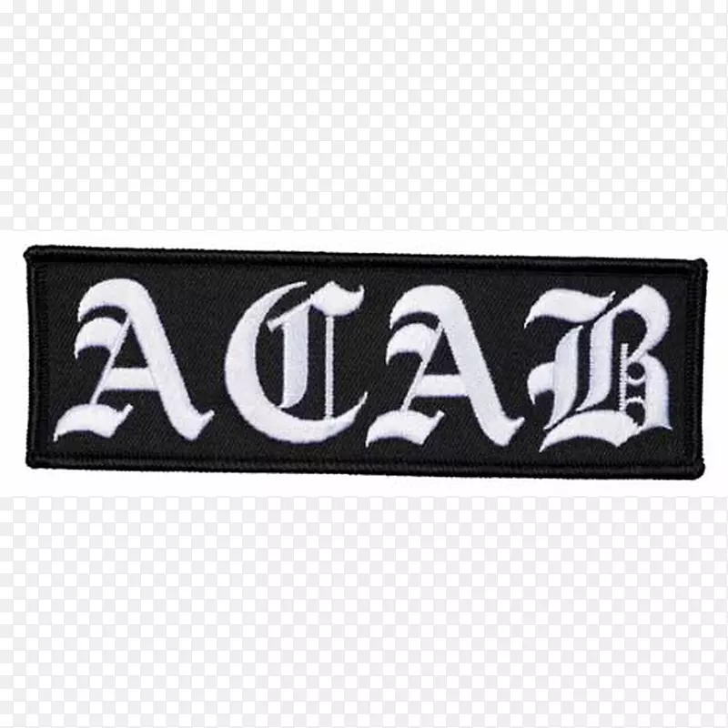 A.C.A.B.绣花贴片别针徽章贴纸-acab