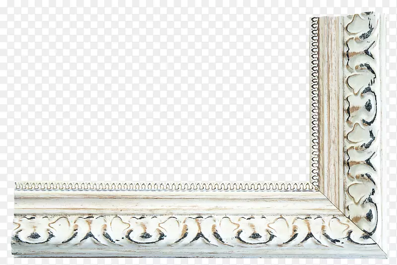 镜框车身珠宝银长方形白色木墙