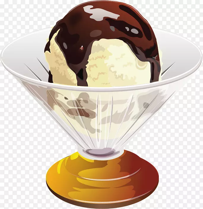 圣代巧克力冰淇淋夫人-夏季