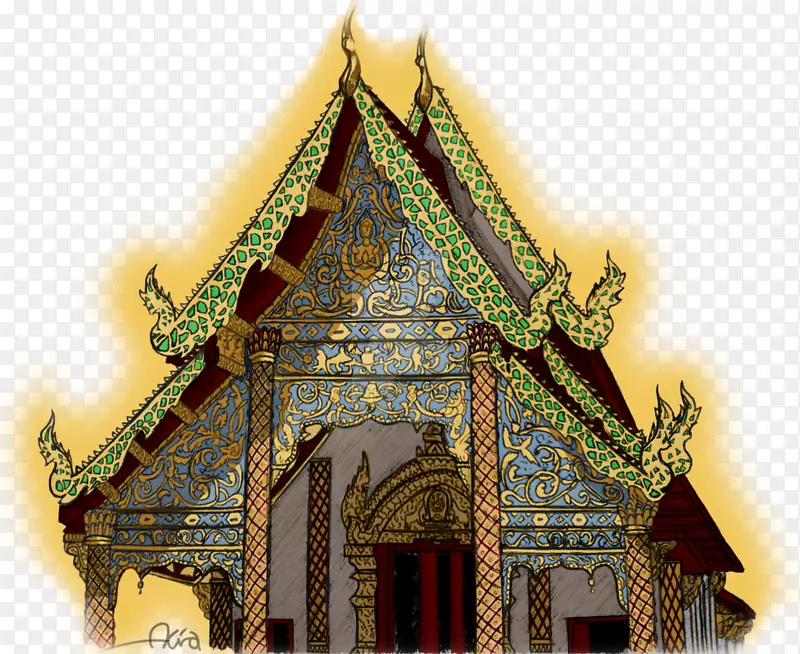 建筑神殿泰国寺庙