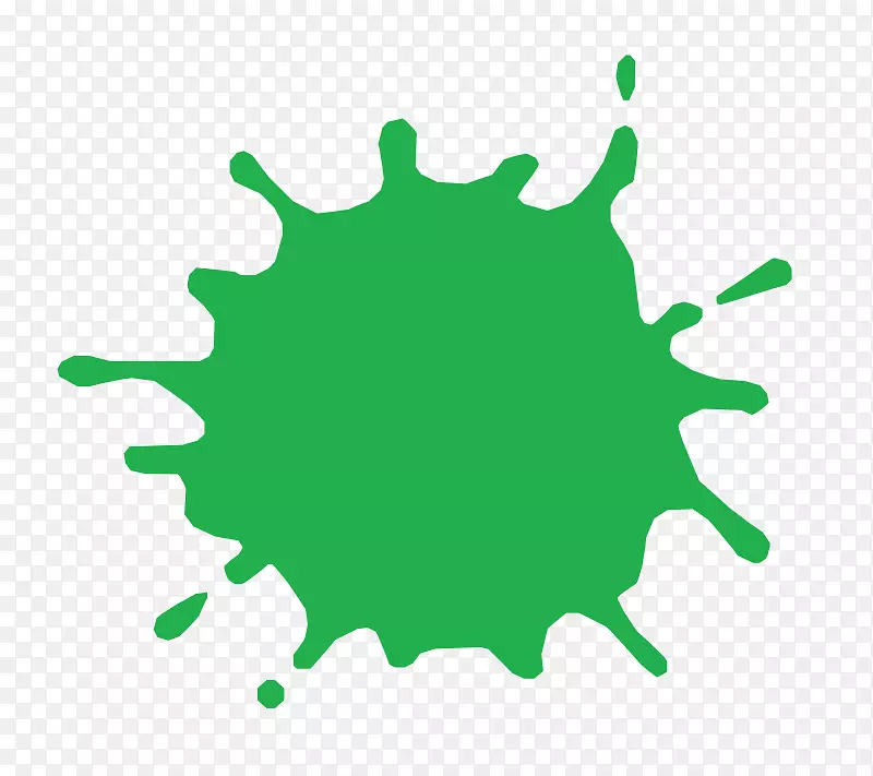 电脑图标绘制剪贴画绿色喷溅