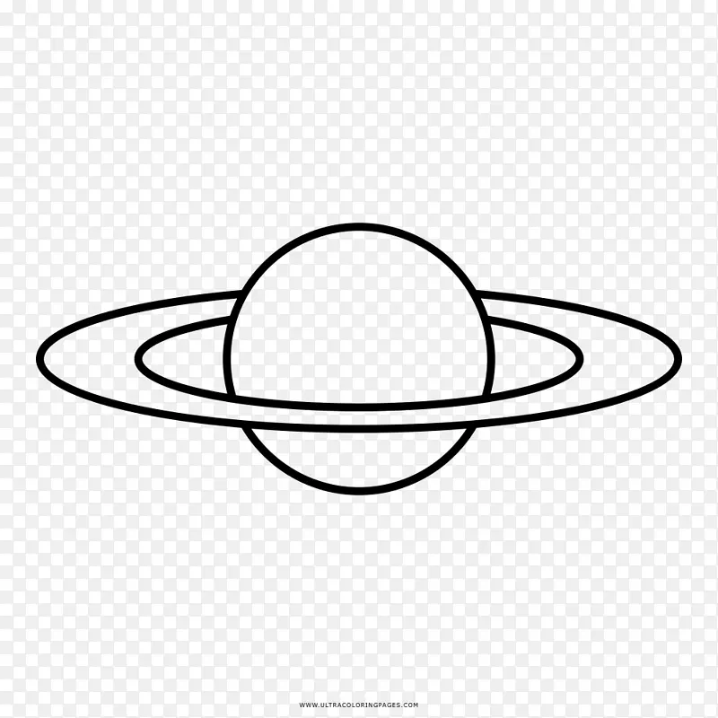 绘制土星行星的着色书-土星