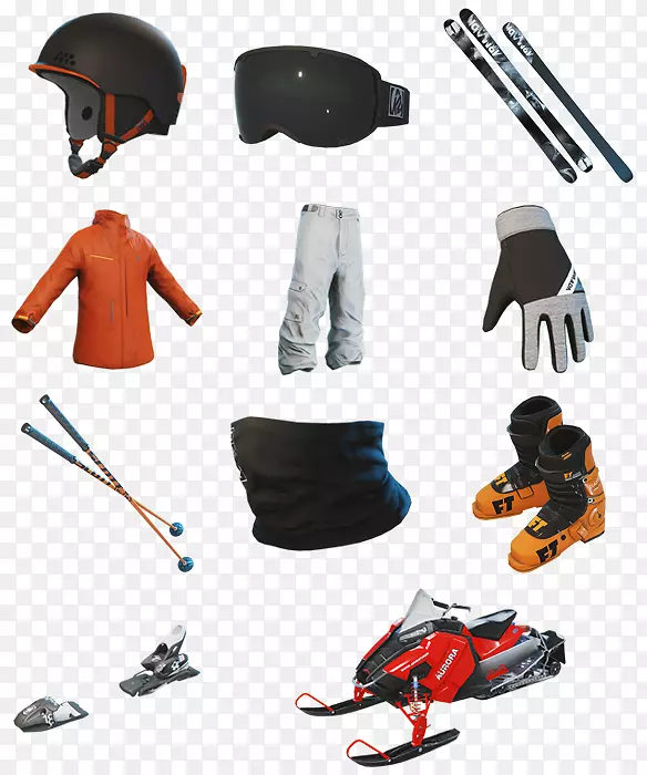 滑雪和滑雪板头盔服装附件.设计