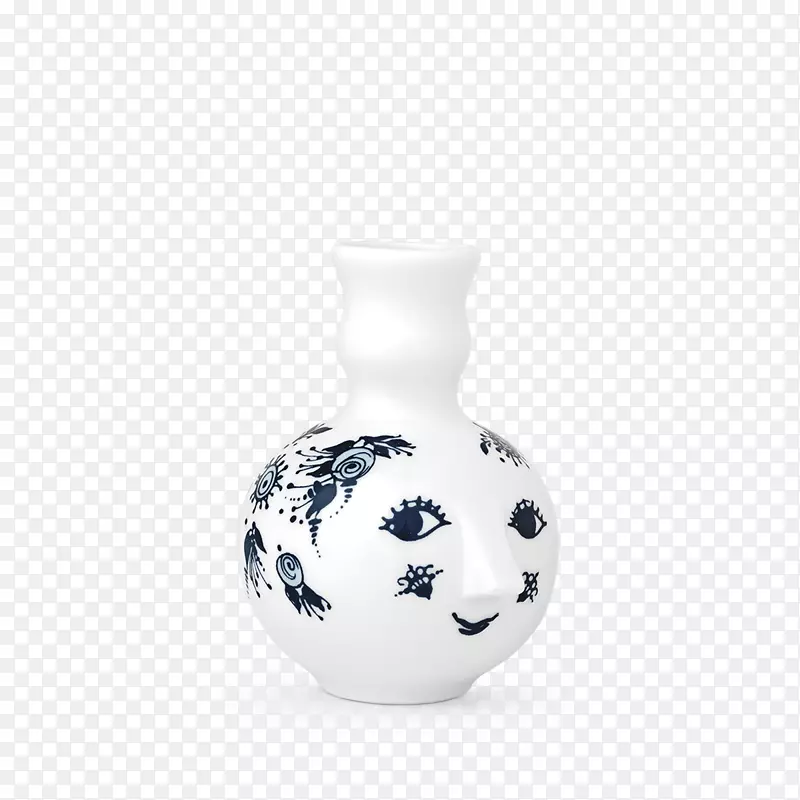 花瓶哥本哈根蓝色陶瓷-高花瓶