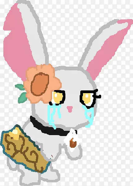 兔子复活节兔子夹艺术-悲伤的小狗