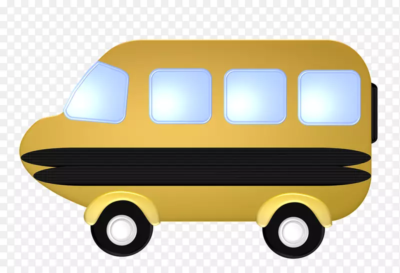 黄色公共汽车-汽车