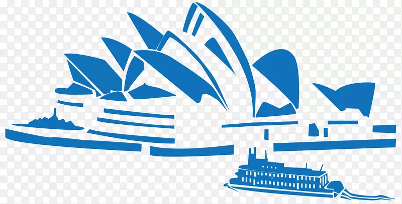 悉尼歌剧院标志性建筑-澳大利亚剪影