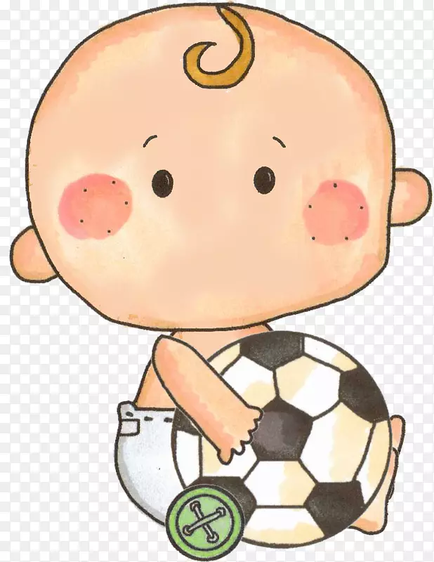 画婴儿绘画婴儿淋浴-足球男孩