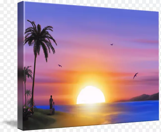 桌面壁纸海洋电脑进度m-06m假期-沙滩日落