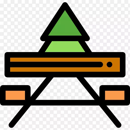 线条三角形剪贴画-花园桌