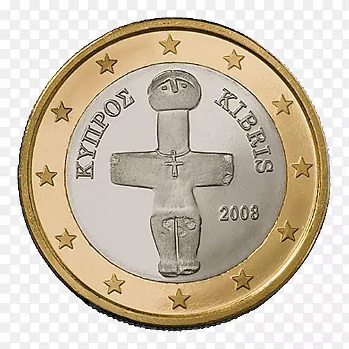 塞浦路斯1欧元硬币英镑1欧元硬币