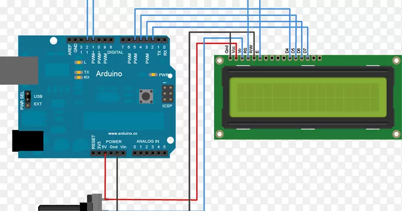 Arduino伏特计欧姆表电子电路