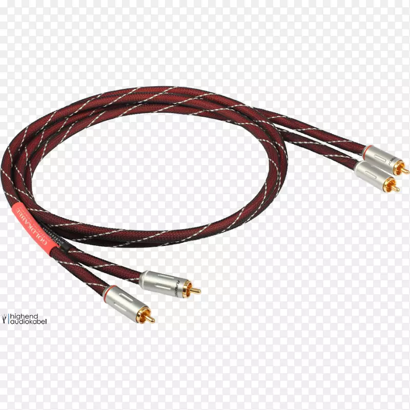 扬声器电线同轴电缆rca连接器高端音频立体声音响
