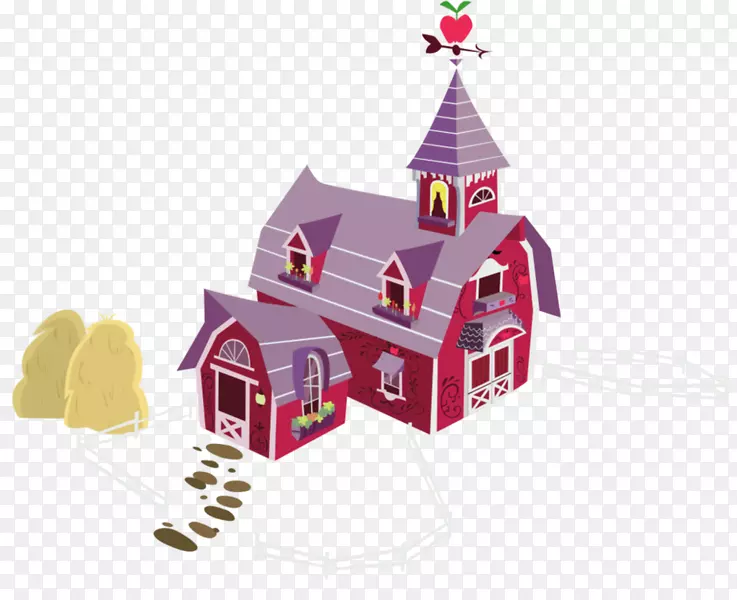 苹果麦当劳巨无霸凉亭圣诞装饰品-手绘房屋